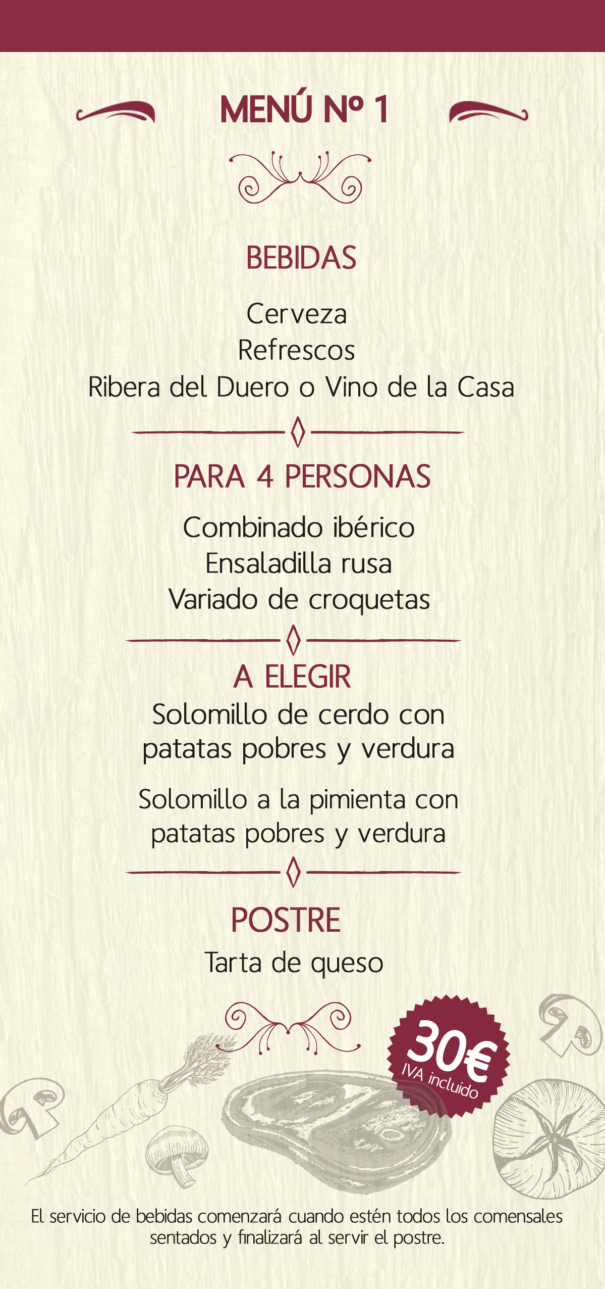 Menu 1 celebraciones Los Marfiles 2025 V2
