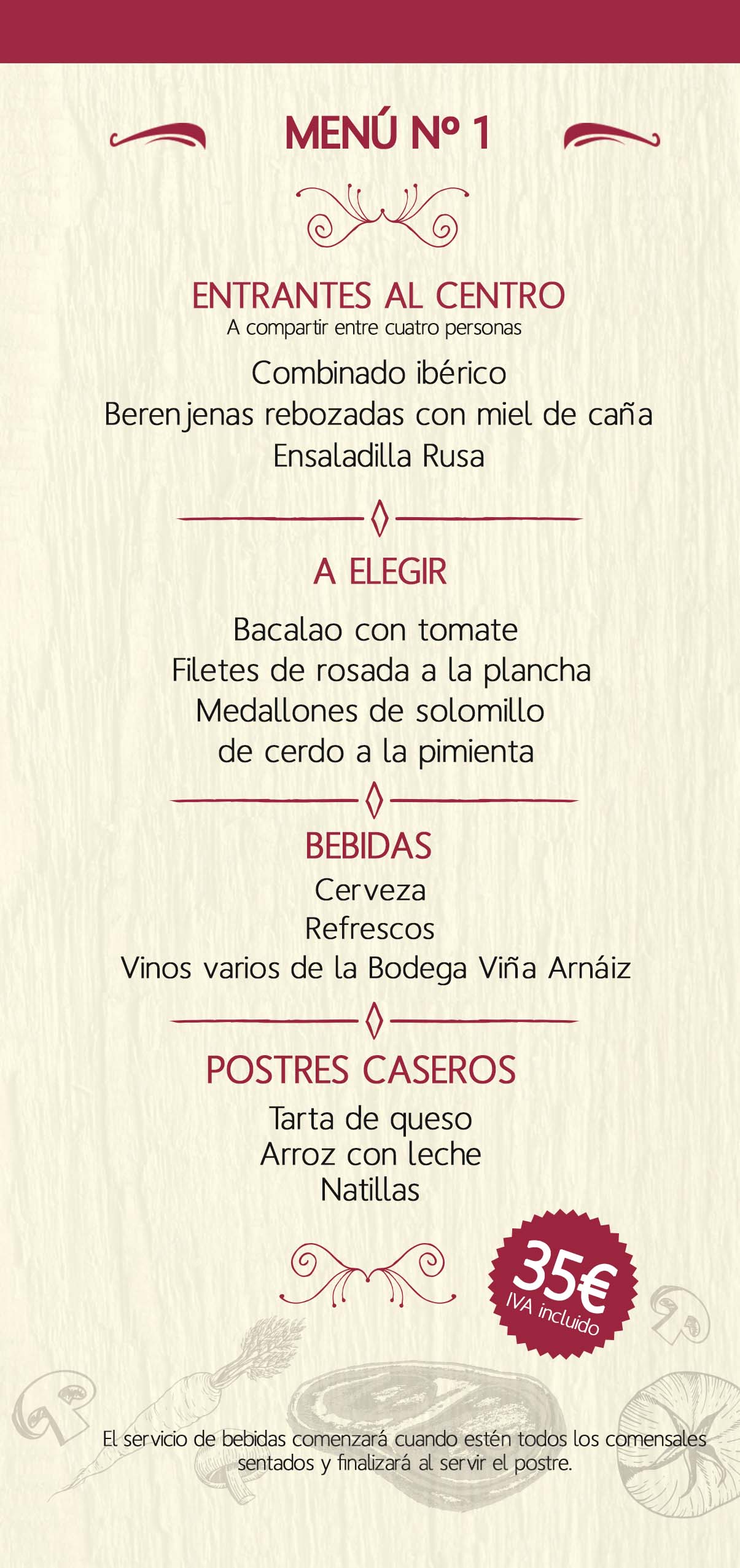 Menu 1 celebraciones Los Marfiles 2025 V2