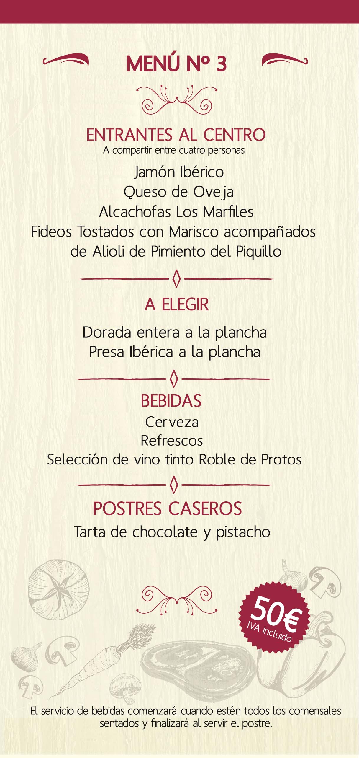 Menu 1 celebraciones Los Marfiles 2025 V2